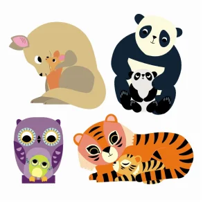 Djeco - Klistermrker - mor og barn