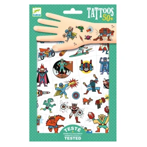 Djeco - Tattoos - Skurke mod helte