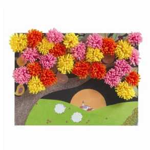 Djeco - Kreativ collage - Pompon - eksplotion