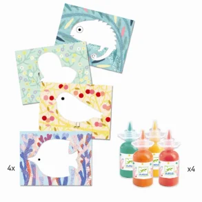 Djeco - Collage - Farv dyr