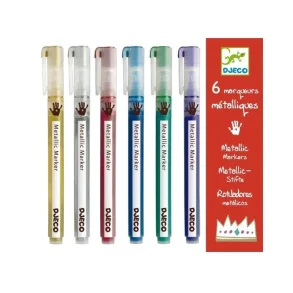 Djeco - Tusser Metallic farver - 6 stk
