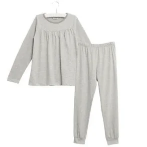 Wheat Pyjamas Grey Melange ko Bomuld