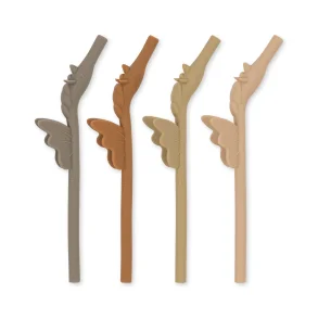 Konges Sljd - Silikone sugerr 4-pak Unicorn - Earth Mix