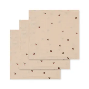 Konges Sljd - 3-pak Stofbleer - Cherry