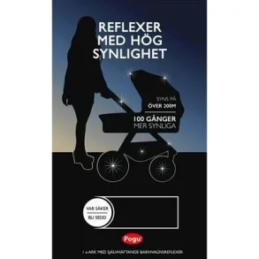 POGU Barnevognsreflekser - Sort