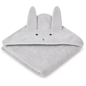 Liewood - Albert kologisk Baby Badehndklde - Rabbit Dumbo Grey