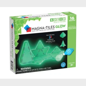 Magna Tiles - 16 stk Glow in the dark + LED lygte