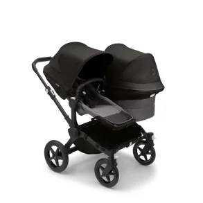 Bugaboo Donkey5 Duo - Midnight Black Stel - Grey Melange Bund - Midnight Black Kaleche 
