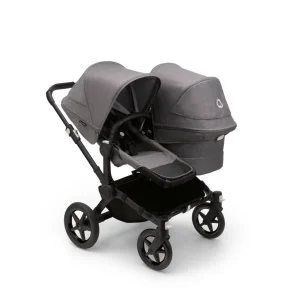 Bugaboo Donkey5 Duo - Midnight Black Stel - Grey Melange Bund - Grey Melange Kaleche 