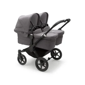 Bugaboo Donkey5 Twin - Midnight Black Stel - Grey Melange Bund - Grey Melange Kaleche 