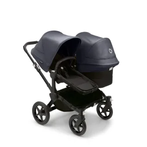 Bugaboo Donkey5 Duo - Midnight Black Stel - Midnight Black Bund - Stormy Blue Kaleche 