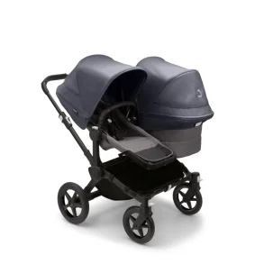 Bugaboo Donkey5 Duo - Midnight Black Stel - Grey Melange Bund - Stormy Blue Kaleche 