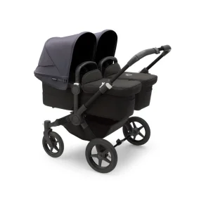 Bugaboo Donkey5 Twin - Midnight Black Stel - Midnight Black Bund - Stormy Blue Kaleche 