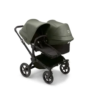 Bugaboo Donkey5 Duo - Midnight Black Stel - Midnight Black Bund - Forest Green Kaleche 