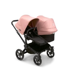 Bugaboo Donkey5 Duo - Midnight Black Stel - Midnight Black Bund - Morning Pink Kaleche 