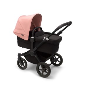 Bugaboo Donkey5 Mono - Midnight Black Stel - Midnight Black Bund - Morning Pink Kaleche 