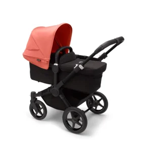 Bugaboo Donkey5 Mono - Midnight Black Stel - Midnight Black Bund - Sunrise Red Kaleche 