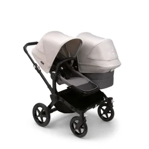Bugaboo Donkey5 Duo - Midnight Black Stel - Grey Melange Bund - Misty White Kaleche 
