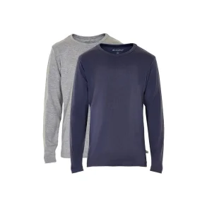 Minymo -  Bluse Navy/Gr� - 2pak