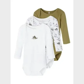 Name It - Body 3-pak Korte rmer - 100% ko-bomuld