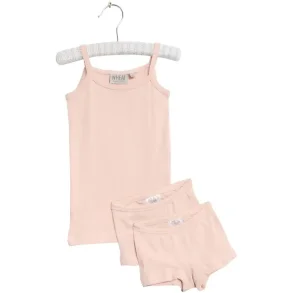 Wheat Pige Undertjsst 3 dele i kologisk bomuld Powder