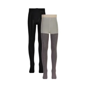 The New Strmpebukser Glimmer/Ensfarvet 2-pak - White Swan