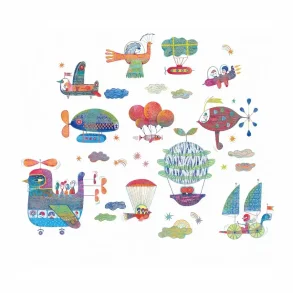 Djeco - Vindue Stickers Skytraffic