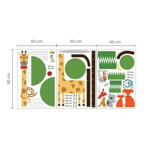 Walplus Wall Sticker Decal Animal Measurement