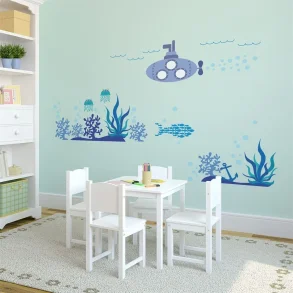 Walplus Wall Sticker Decal Ocean World with Frames